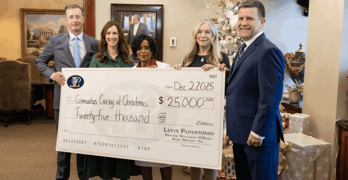 Communities Caring at Christmas 2025 Levin Papantonio $25K donation
